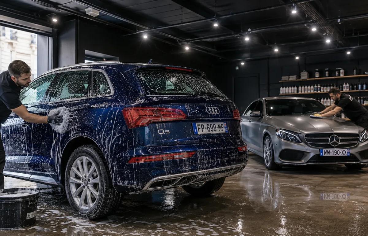 Illustration du service de Lavage auto à la main